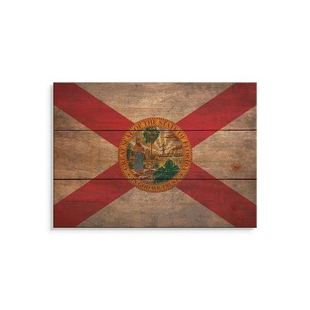 WILE E. WOOD Wile E. Wood FLFL-1511 15 x 11 in. Florida State Flag Wood Art FLFL-1511